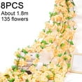 thumbnail image 2 of 8pcs Artificial Cherry Blossom Vines, Hanging Plants Silk Garland Fake Cherry Flowers for Home Garden Wall Fence Indoor Outdoor Wedding Birthday Decor (180cm), 2 of 5