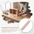 FOMIYES 100Pcs Natural Wood Dowel Rods Fluted Beveled Ends Khaki Round ...