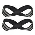 2024 1 Pair Figure 8 Weight Lifting Straps Dead Lift Wrist Strap for Pull Ups Horizontal Bar