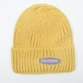 thumbnail image 3 of Candy Color Knitted Hat Letter Labeling Beanie Hat Woolen Hat Wild Ear Protect, 3 of 21