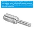 thumbnail image 4 of Uxcell M4*M8*30mm Tornillo de perno roscado de doble extremo, paquete de 5, acero inoxidable 304, 4 of 5