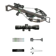 Killer Instinct Lethal 405 Crossbow Bow Archery Pro Package with 3 Bolts, Camo