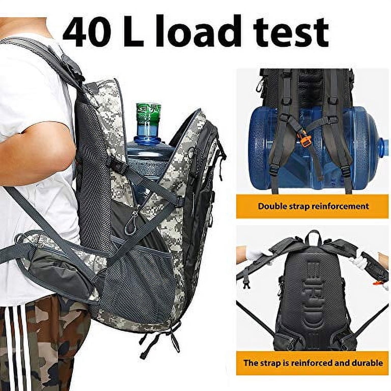 FENGDONG 40L Waterproof Lightweight Hiking,Camping,Travel Backpack for Men Women (Digital) - Walmart.com FENGDONG 40L Waterproof Lightweight Hiking,Camping,Travel Backpack for Men Women (Digital) - Walmart.com