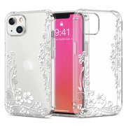 Xpression Phone Case For Samsung Galaxy A26 Hybrid Clear Frame with Trendy Pattern Design, Shockproof Hard Back & TPU Rubber Cover, Pink Butterfly