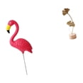 thumbnail image 6 of simhoa Flamingo Garden Leaf Figurine Metal Art Sculpture Creative Nordic Abstract Ornament for Holiday Table Party Home Backyard Decor, 6 of 8