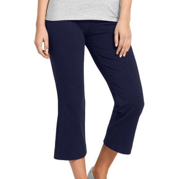 Lands' End Women's Petite Starfish Stretch Crop Pants True Navy PL NEW