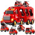 thumbnail image 1 of Juego de camiones de bomberos KIZONLY para niñas de 3 a 9 años, 1 of 9