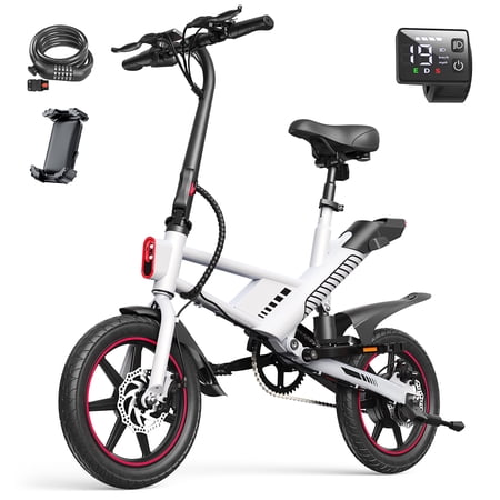 Condition photo showing Good Condition for mihover 14 mini electric bike for adults & students 3 modes 30 miles range rear suspension e-bike with phone holder & lock ul2849 certified-white