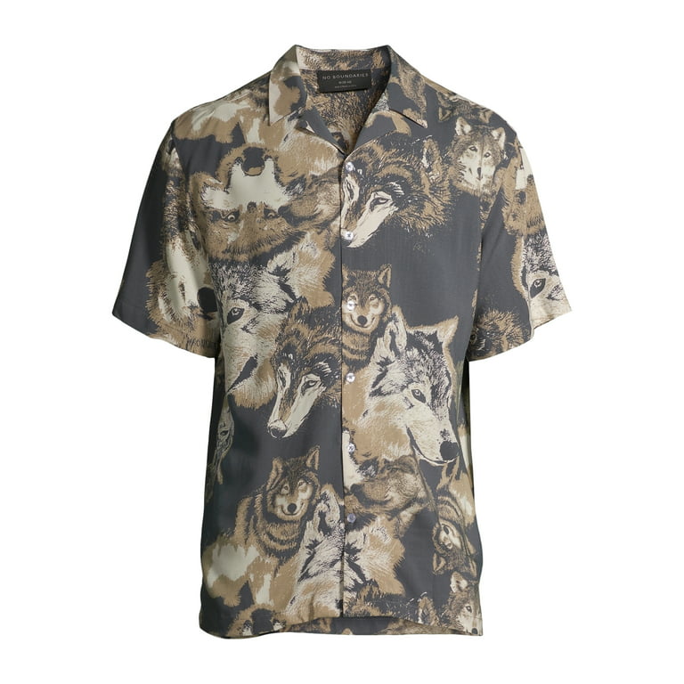 No Boundaries Short Sleeve Printed Rayon Shirt (Men's) 1 Pack