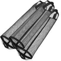 HONMEET 3Pcs Wall Hanging Plastic Bag Organizer Nylon Grocery Bag Holder Black