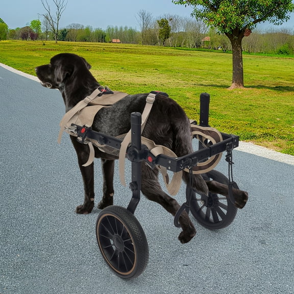XL Size Pet Mobility Cart for Back Legs, 2‑Wheel Adjustable Dog Wheelchair Up to 143lbs, Aluminum Alloy Rehab Walking Aid with Silent Wheels for Paralyzed & Aging Medium‑Large Dogs