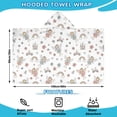 thumbnail image 2 of White Fairy Castle Pattern Hooded Bath Towel，60"x35" for Ages 3 To 12 Kids, Quick Dry Lightweight Soft Microfiber Hood Beach Towel Cover Up for Kids, 2 of 7
