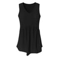 thumbnail image 7 of Tank Tops for Women Summer Flowy Peplum Top Sleeveless V Neck Textured Dressy Casual Tank Top, 7 of 7