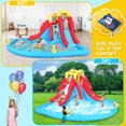 thumbnail image 6 of Veeboto Inflatable Water Slide with Splash Double Slide, Climbing Wall, Giant Water Play Ball Pool, 2 Spray Guns Kids Bouncy Castle, Outdoor/Indoor Bounce House, Backyard Water Slide Park, 6 of 7