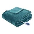 thumbnail image 1 of Beautyrest Jeté Chauffant Microlight Uni en Polyester Bleu Sarcelle, 1 of 8