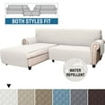 thumbnail image 1 of CHOK L-Shape Sofa Slipcover Sectional 3 Seater Chaise Cover Pet Dogs Couch Protector  (Black Large), 1 of 10
