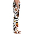 thumbnail image 4 of Domzest Mens Halloween Pajama Pants Drawstring Elastic Waisted Pumpkin Ghost Bat Graphic Pajama Bottoms Wide Leg Funny Sleepwear Khaki L, 4 of 6