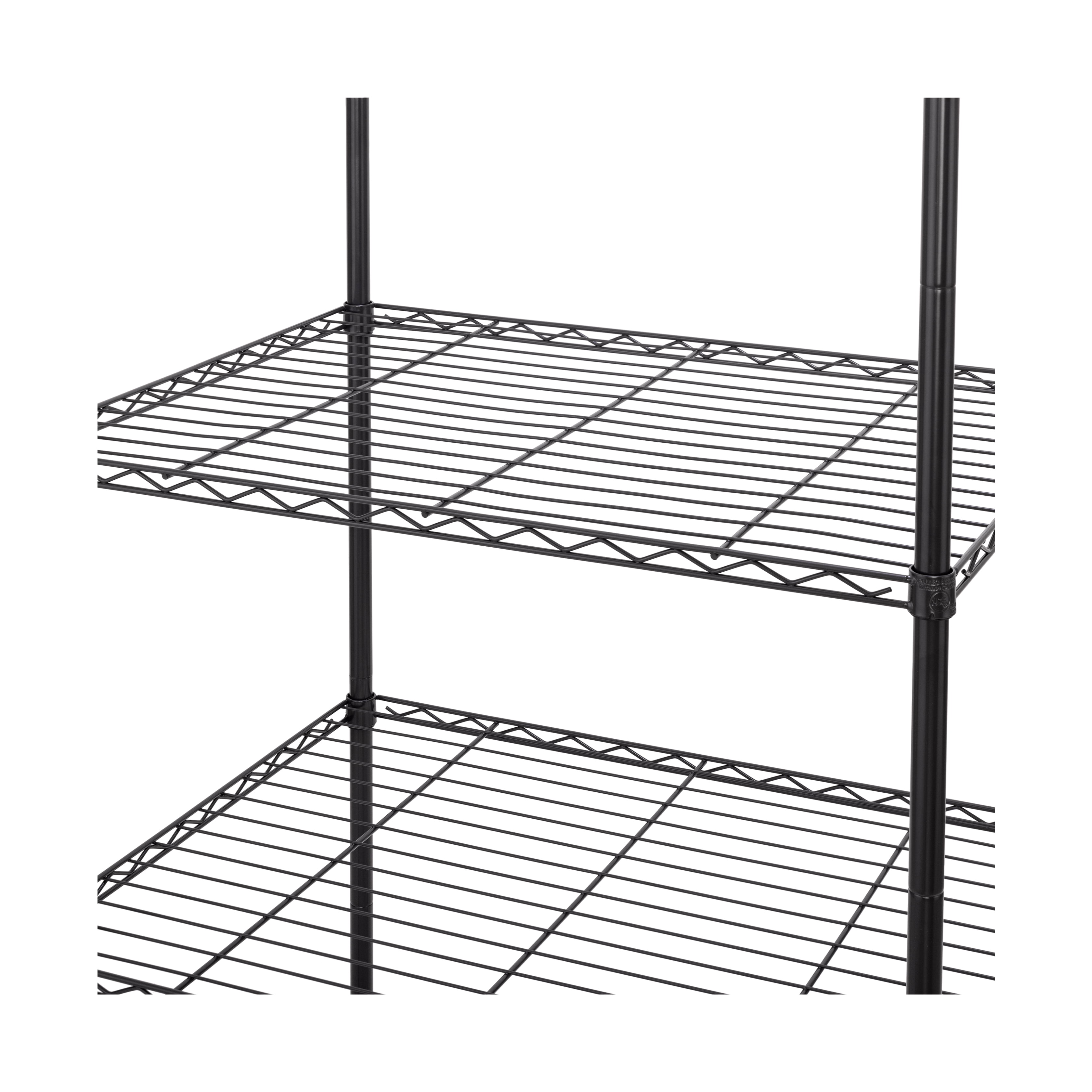 Seville Classics UltraDurable Heavy Duty NSF Solid Steel Wire Rack Storage Unit, Graphite, 5-Tier Tote Shelving, 25" W x 33" D