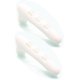 thumbnail image 1 of Paquete de 2 cubiertas de silicona huecas blancas para manijas de puertas cuadradas y planas, 1 of 4