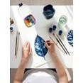 thumbnail image 6 of DUGATO Airtight Watercolor Palette Box (16-Well) with Lid & Collapsible Brush Basin - Portable Paint Saver for Acrylic, Gouache, Oil - Travel Art Supplies (Blue), 6 of 8
