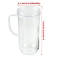 thumbnail image 4 of 2 Pack 22 oz Tall Cup with Flip Top To-Go Lid Replacement Parts Compatible with Magic Bullet 250W MB1001 Blenders, 4 of 5