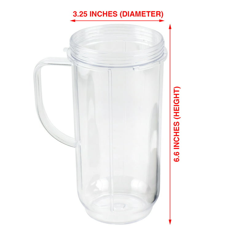  2 Pack Magic Bullet Blender Cups Tall 22oz Cup with