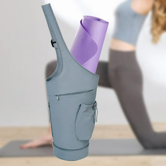 BAOSITY Yoga Mat Holder Bag Large Opening Carry Bag Carrying Bag Zipper Waterproof Wet Pockets Yoga Equipment Bag for Workout Training blue