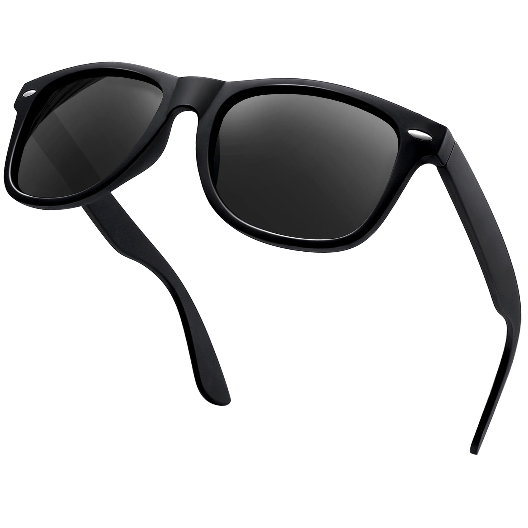 KANASTAL Black Sunglasses for Women Men Polarized UV Protection Retro Trendy Design Sun Glasses Square