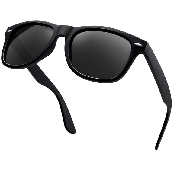 KANASTAL Black Sunglasses for Women Men Polarized UV Protection Retro Trendy Design Sun Glasses Square