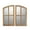 Brown, variant on Jolene Arch Window Pane Mirrors Off-White 27" x 15" (Set of 2) by Aspire