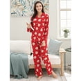 thumbnail image 3 of Richie House Women's Knit Flannel Pajama Sleepwear Set with Pants RHW2843, 3 of 7