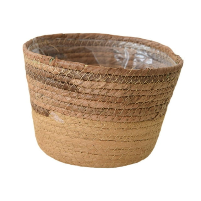 Almencla Panier Tissé pour Plantes Bac de Rangement Décoratif pour Chambre Intérieur Extérieur Balcon m