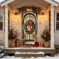 thumbnail image 5 of Ouuluon Durable Festive Christmas Door Cover, 35x71 inch Curtain for Door Wall Holiday Party Decoration, 5 of 7