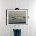 thumbnail image 3 of Harbor Harmony - Perama Greece Photography Harbor Silhouette Seascape Nautical Maritime Port Marine Life Black Framed Wall Art Print 6 x 8 inches, 3 of 8