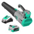 thumbnail image 1 of Litheli 20V Cordless Leaf Blower 350CFM 2-Speed Turbine Electric Blowing Leaf for Lawn Yard Road Car, with 4.0Ah Battery & Charger, 1 of 7