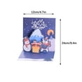 thumbnail image 3 of 3D Glitter Christmas Tree Greeting Card, Pop-Up Neon Film Design with Envelope, Xmas Handwritten Wish Card, Festive Holiday New Year Greeting, Christmas Eve Gift, 3 of 6