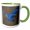 Green/White, variant on 3drose, Golden Jackal, Serengeti National Park, Tanzania, Africa, 15oz Two-tone Black Mug
