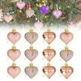 thumbnail image 2 of Christmas Heart Ornaments, Ongmies 12Pcs Heart Ornaments - Multi-Finish Heart Baubles for Christmas Tree and Valentine's Day Decor, Christmas Decorations Indoor, 2 of 8