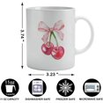 thumbnail image 6 of Pink Bows Ceramic Mug Coffee Cup 11oz,Coquette Pink Bows Mug,Pink Bows Coffee Mug,Cherry Gifts,Pink Bows Gifts,Pink Bows Gifts For Women,Pink Bows Mug,Cherry Gifts for Women, 6 of 6