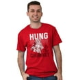 thumbnail image 3 of Xmas Hung By The Chimney Santa Claus Men's Graphic T Shirt Tees Brisco Brands S, 3 of 5