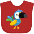 thumbnail image 3 of Inktastic Colorful Parrot, Tropical Parrot, Cute Parrot Boys or Girls Baby Bib, 3 of 4