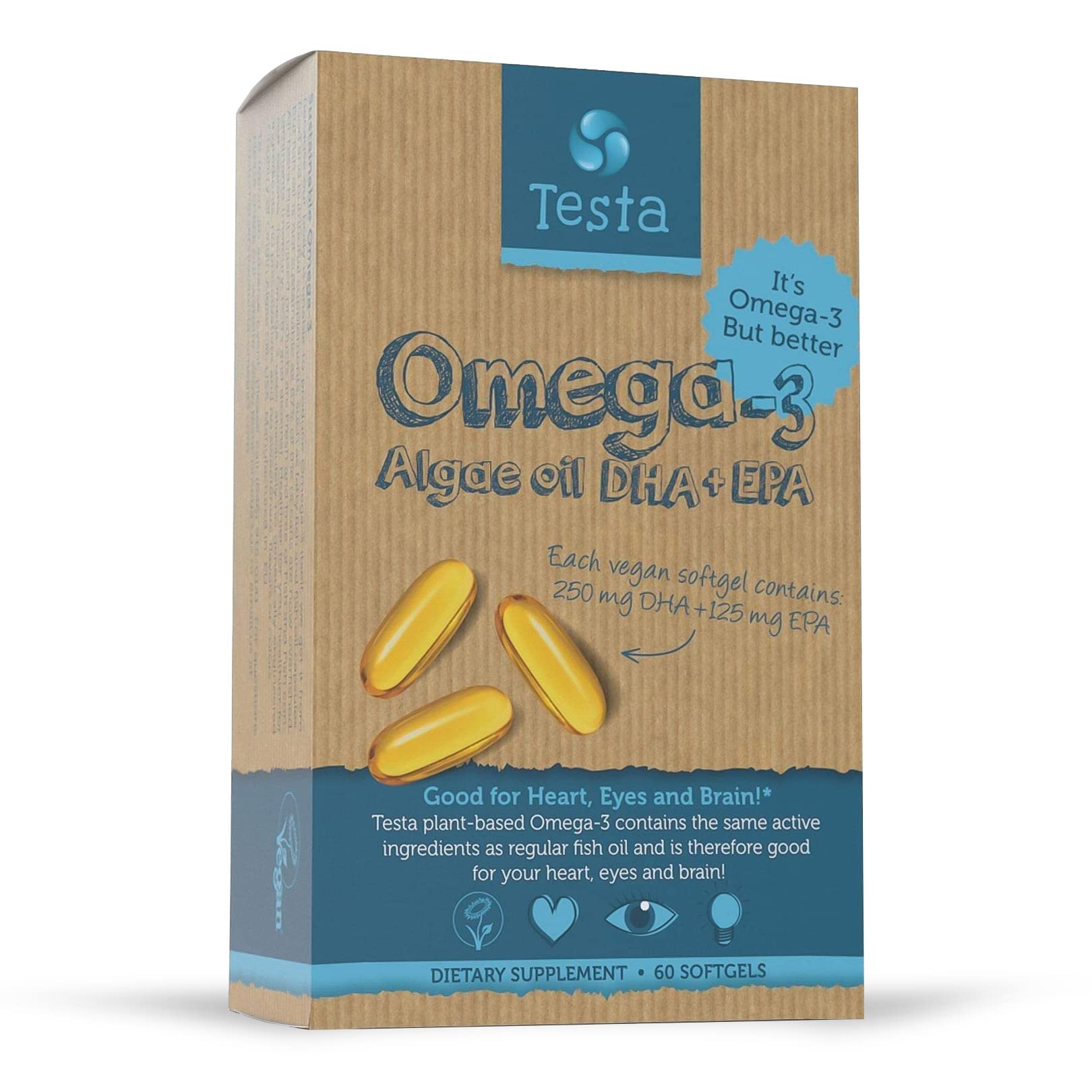 Vegan Omega 3 Supplement Made from Algae, Not from Fish DHA & EPA