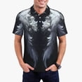 thumbnail image 1 of Fotbe Elegant Feathered Floral Wings Camiseta Polo de Golf para Hombre con Estampado – Camisa Deportiva Transpirable con Cuello Abotonado-Medium, 1 of 6