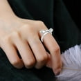 thumbnail image 4 of CILENON Knitting Crochet Ring Metal Open Yarn Finger Holder Adjustable Ring Yarn Tension Ring for Crochet Finger Release Knitting Craft Accessories Tools for Mother Grandma (Silver2,One Size), 4 of 6