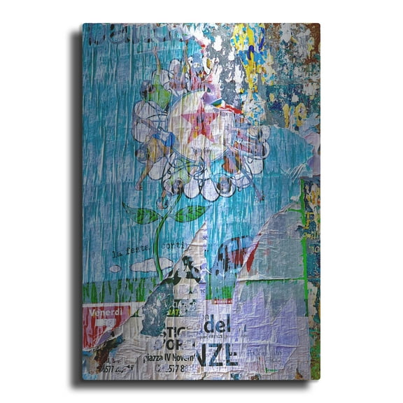 Luxe Metal Art 'Bus Poster Remnant Siena 11' by IMB, Metal Wall Art, 24"x36"