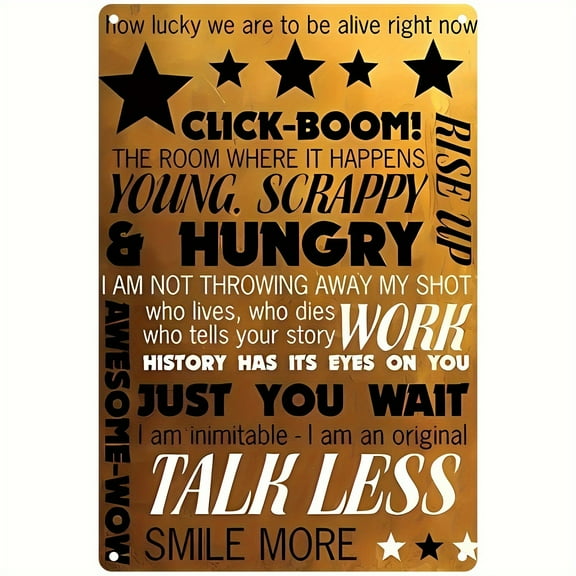 Wall Decoration, Home Decor, Decoration Room Hamilton Quotes, How Lucky We Are To Be Alive,Wall Decor decor12x8inch