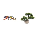 thumbnail image 1 of Escultura Bonsái, Figura Vegetal, Adorno Andante, Decoración Artificial para Interiores, Centro de Estantería, Colección de Macetas Artificiales, 1 of 8