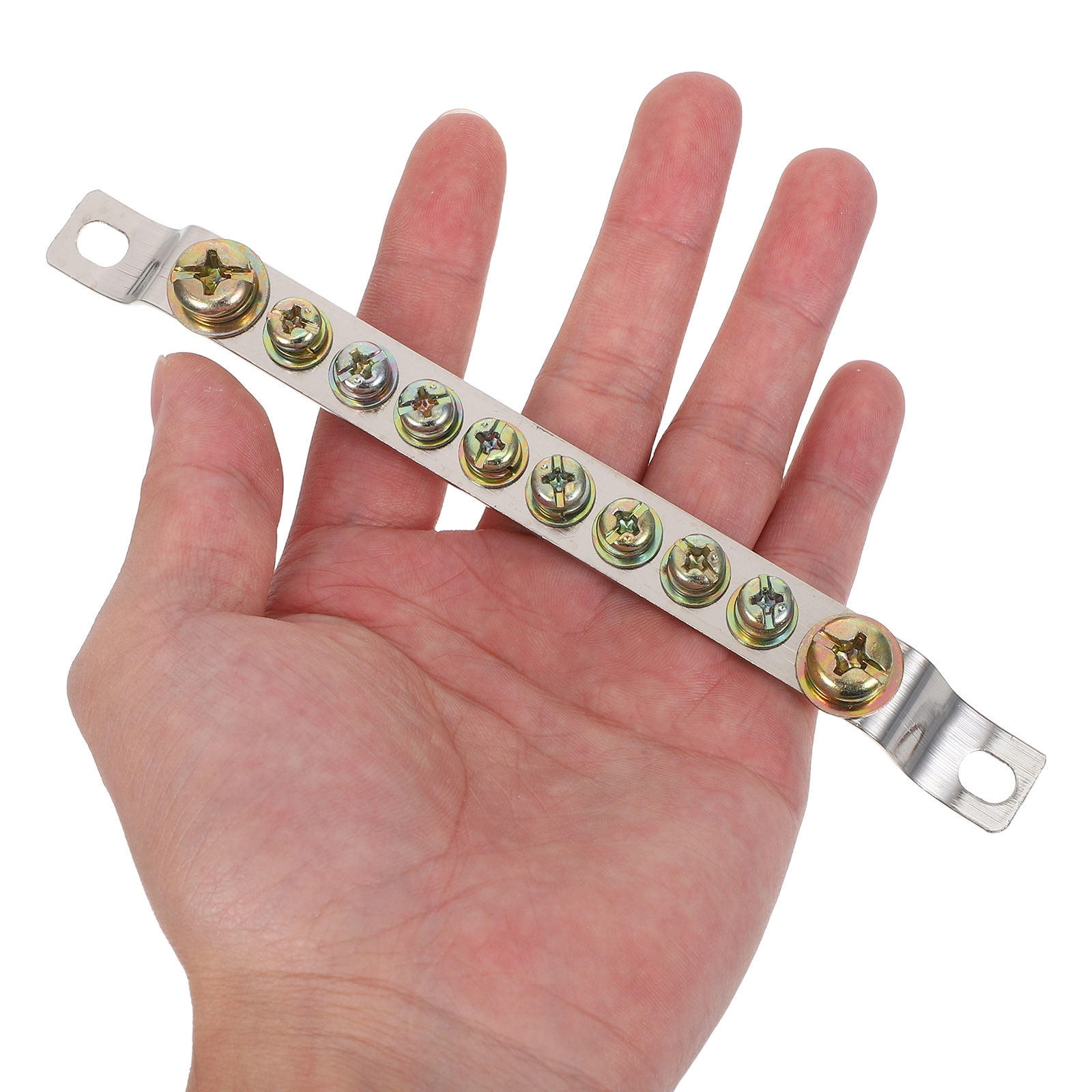 ETHZZLE 4Pcs Space Efficient Copper Neutral Bar Terminal Block for Electrical Panel Wiring
