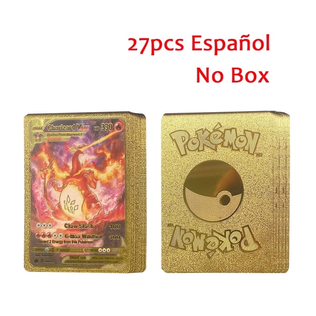 11-110 Uds. Tarjetas de Pokémon Pikachu oro plata negro Vmax GX Vstar inglés español francés alemán colección tarjeta de batalla juguetes regalos
