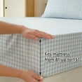 thumbnail image 5 of NSNLGSGC Light Blue Gingham Twin Sheet Set, Soft Brushed Microfiber 3-Piece Blue Plaid Twin Bed Sheets, 5 of 7